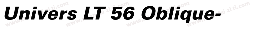 Univers LT 56 Oblique字体转换